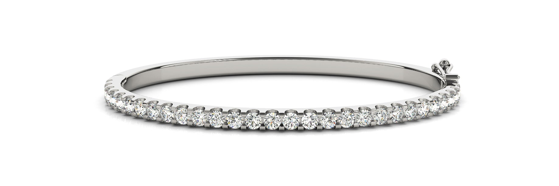 18k white gold diamond bangle bracelet Clearance